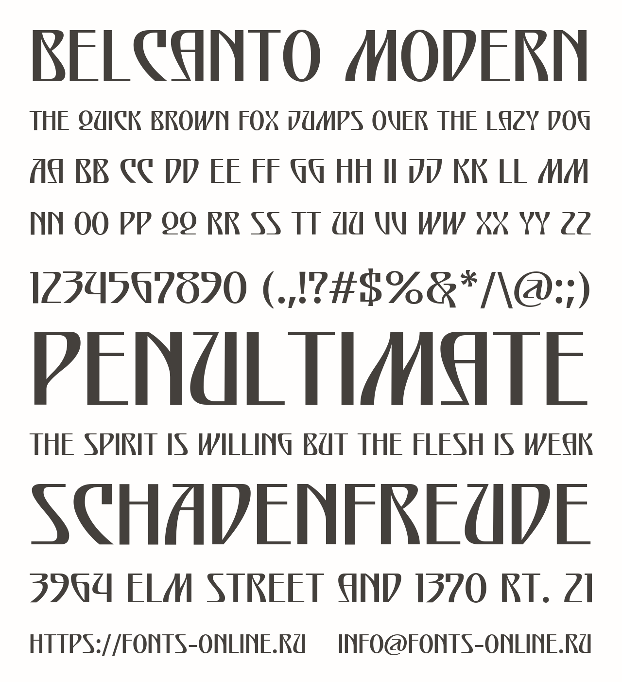 Belcanto Modern Free Font Download